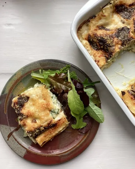 A Classic Creation for Layered Pasta with Summer Squash and A Trio of Cheeses